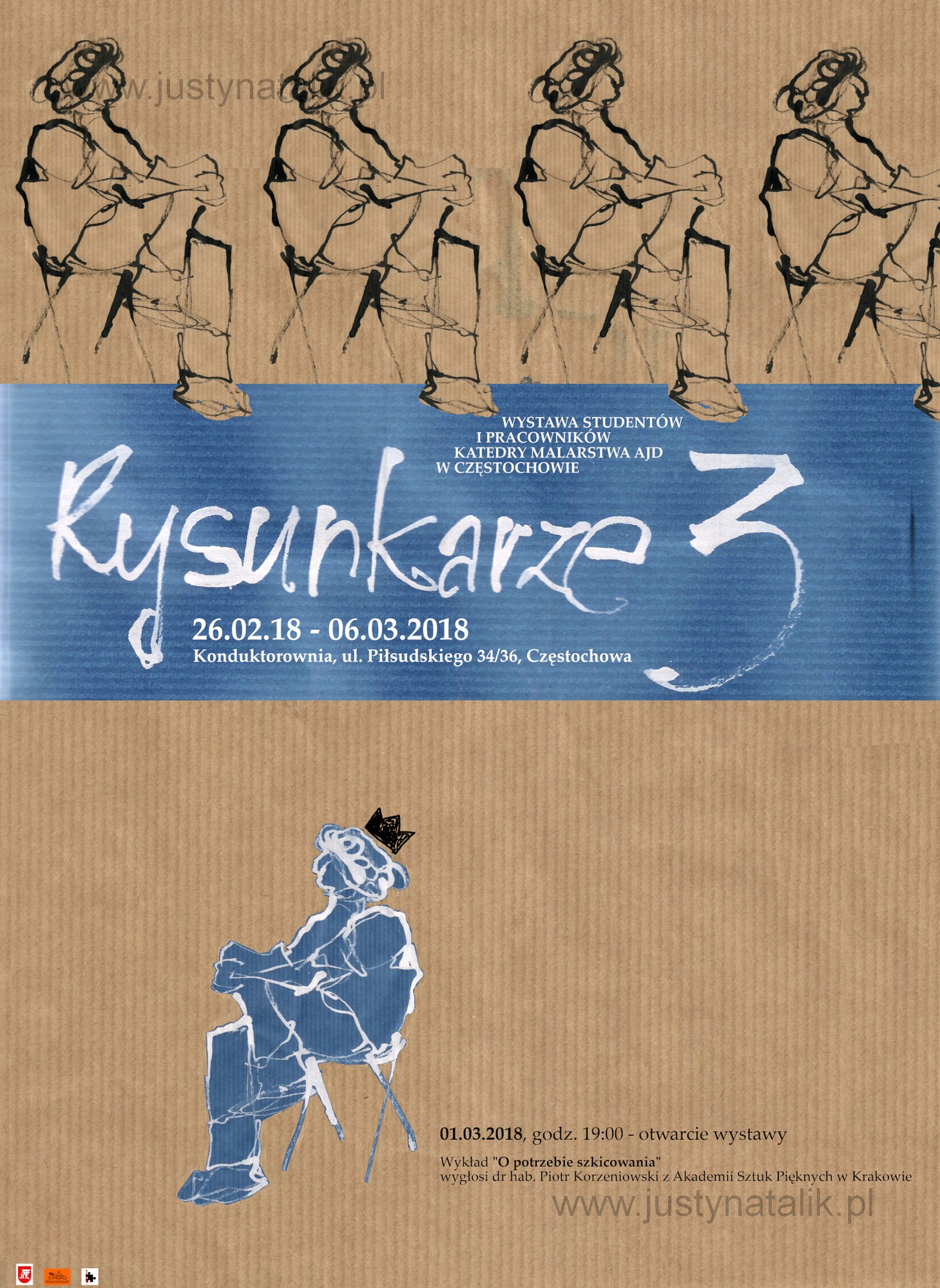 Plakat wystawy "Rysunkarze 3"